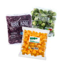 Spruiten, pompoenblokjes of rode kool